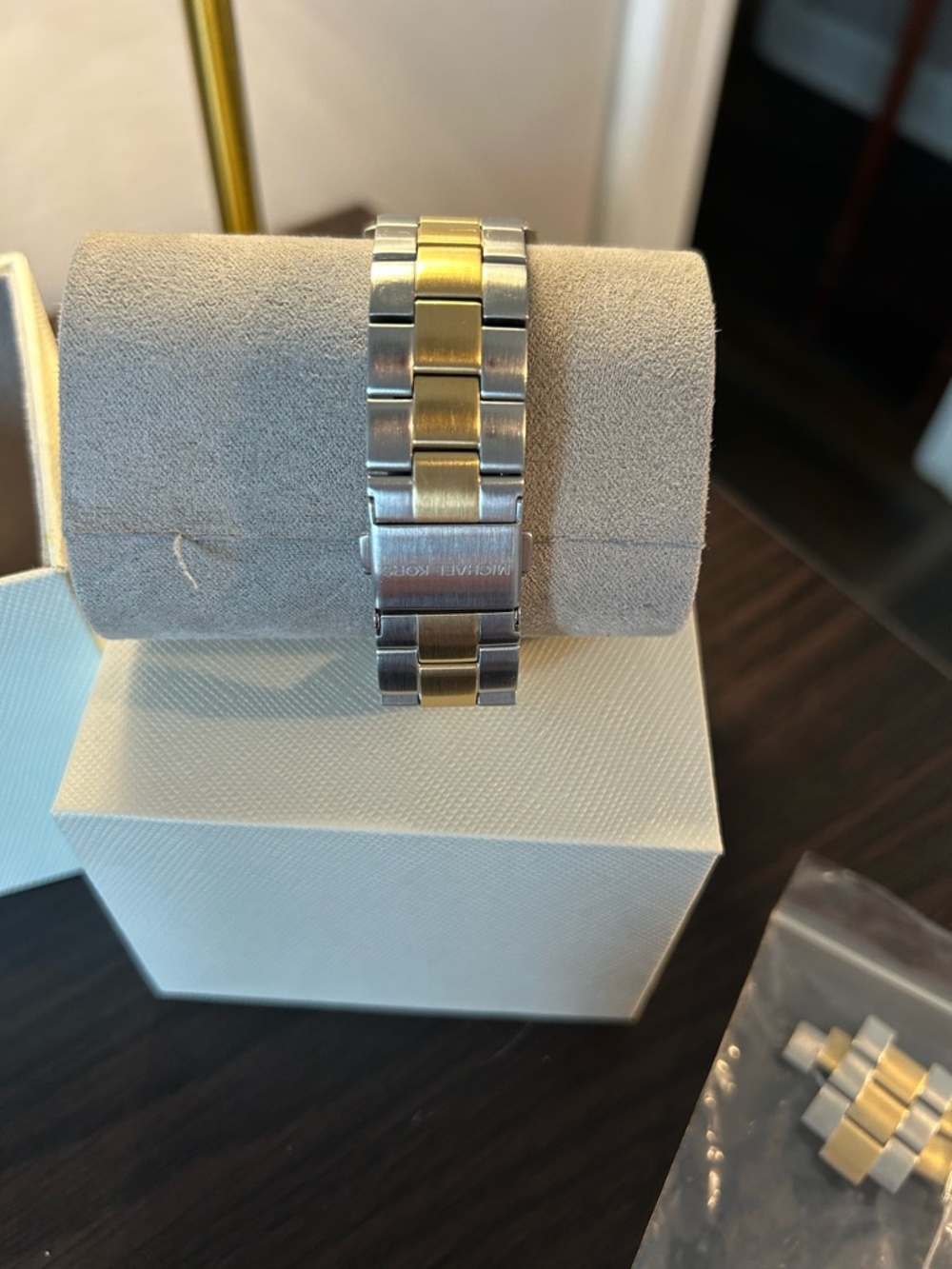 Michael Kors Two-Tone Gold and Silver Bracelet Watch - Picture 3 of 5